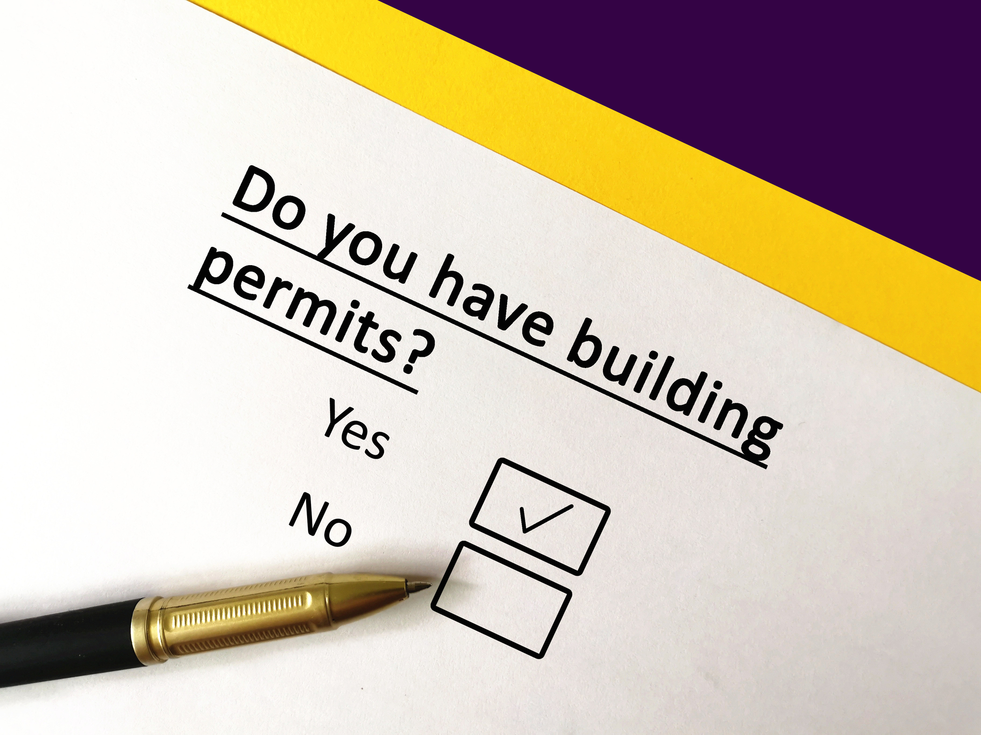 One person is answering question. He has building permits.