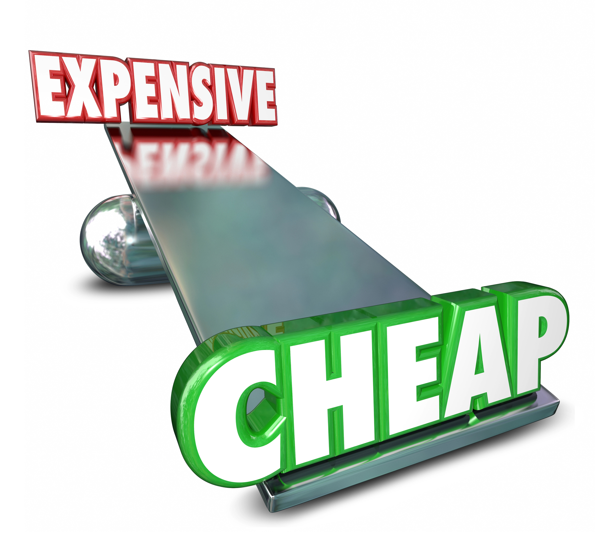 Cheap Vs Expensive 3d Words